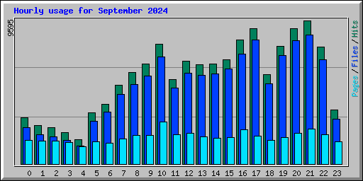 Hourly usage for September 2024
