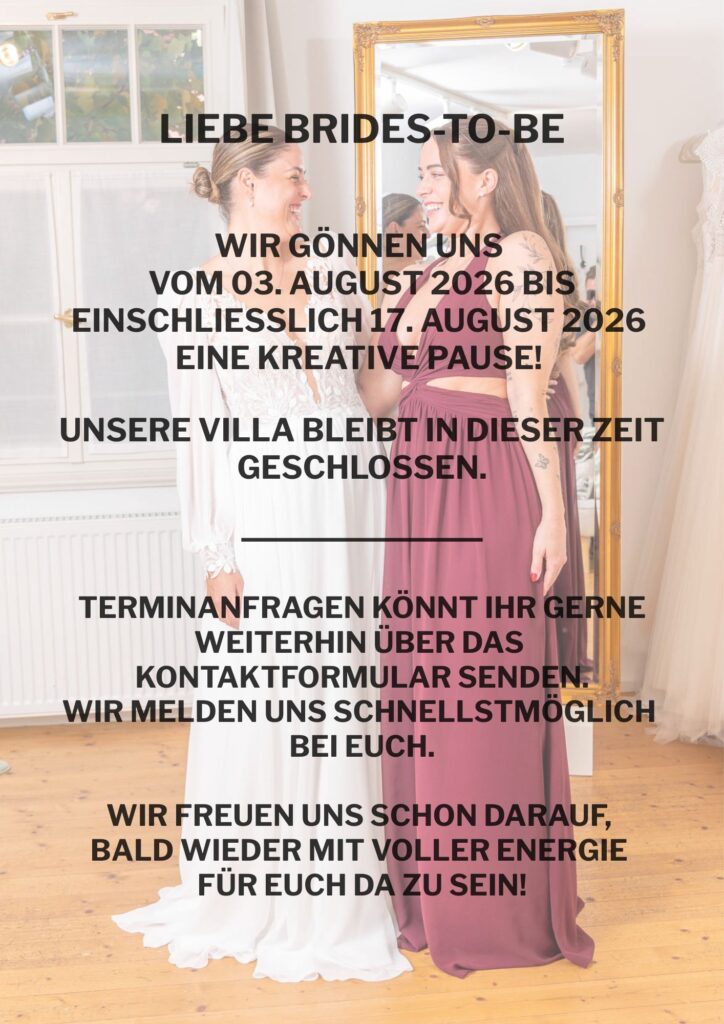 Urlaub vm 03. bis einschließlich 17. August 2026